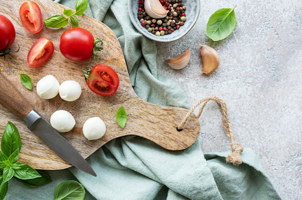Caprese salad ingredients. Healthy food., a Food & Drink Photo by Olena Rudo