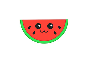 Watermelon Cute Kawaii Character