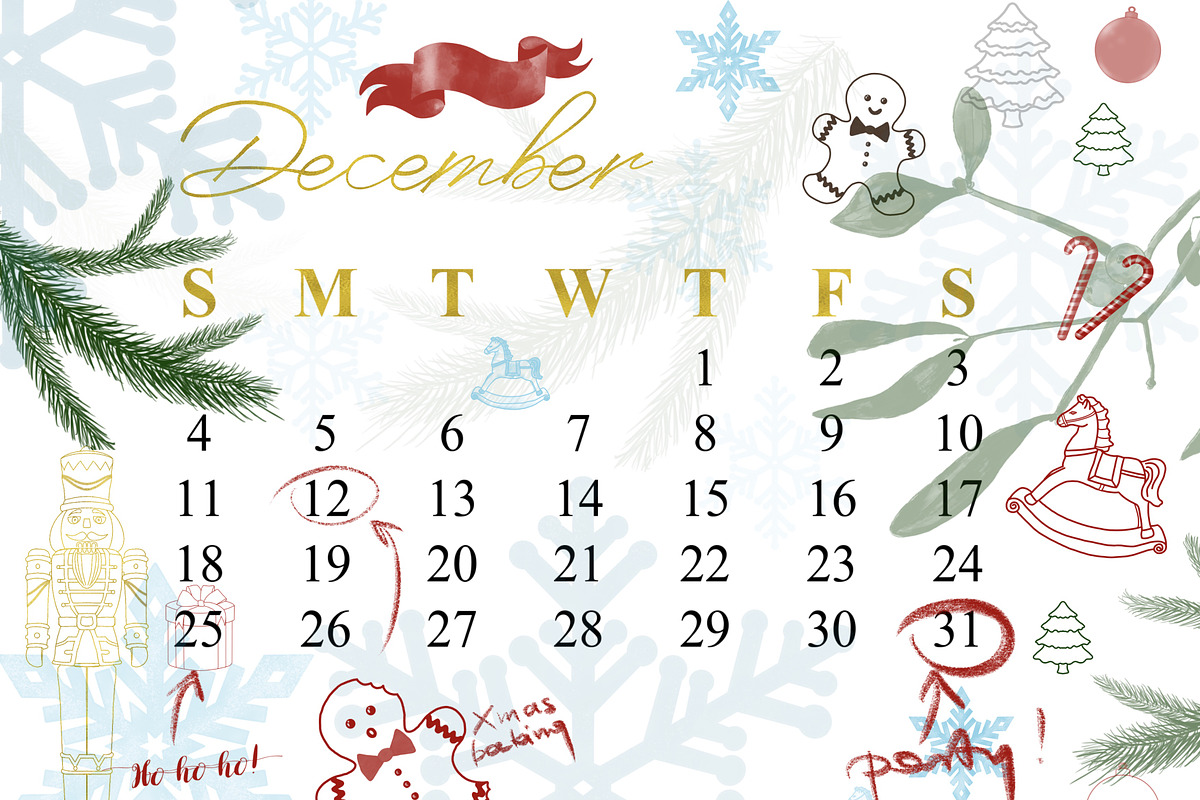 Procreate Stamps, Christmas Brush, a Shape Add-On by Ducatum (Photo 8 of 8)