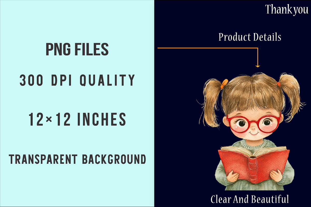 School Kids Clipart PNG, an Illustration by SinaCreation (Photo 4 of 5)