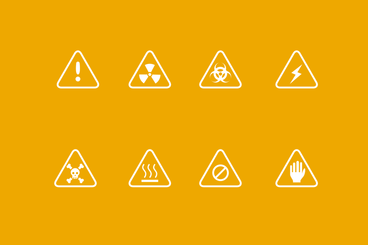 16 Warning Signs and Icons