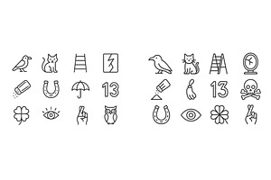 Collection of minimalistic web icons, an Illustration by ZinetroN