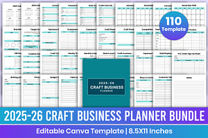 2025-2026 Craft Business Planner Kdp, a Stationery Template by Mustafiz