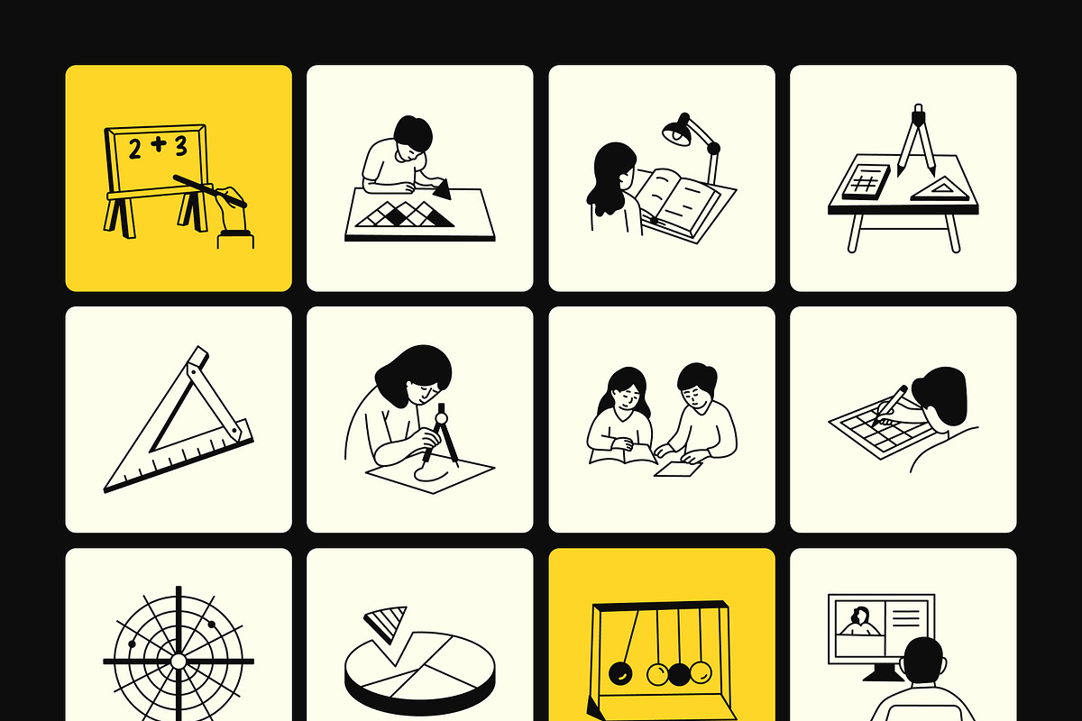 Math Doodles, an Outline Icon by Vectors Market (Photo 8 of 9)
