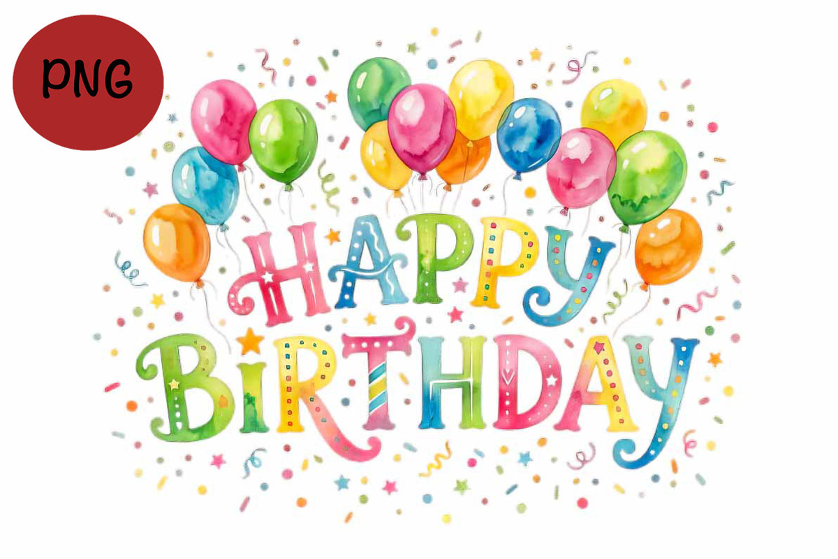 Happy Birthday to you text Clipart, a Decorative Illustration by VetalStock (Photo 7 of 12)