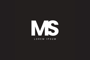 Initial Letter MS Logo Design, a Branding & Logo Template by Walldecorated
