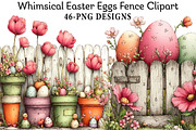 Whimsical Easter Eggs Fence Clipart, an Illustration by Daily.Designs (Thumbnail 1 of 7)