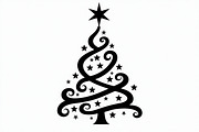 Festive Swirl Xmas Tree Bundle, an Illustration by yasushie (Thumbnail 9 of 21)
