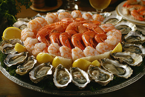 Seafood Platter: A Delicious assortm, a Food & Drink Photo by Pixeness Studio