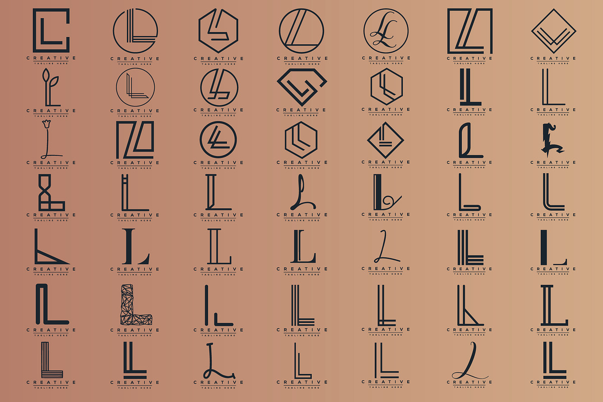 Letter L Logo Bundle Monogram Set, a Branding & Logo Template by Pixel Design (Photo 2 of 5)
