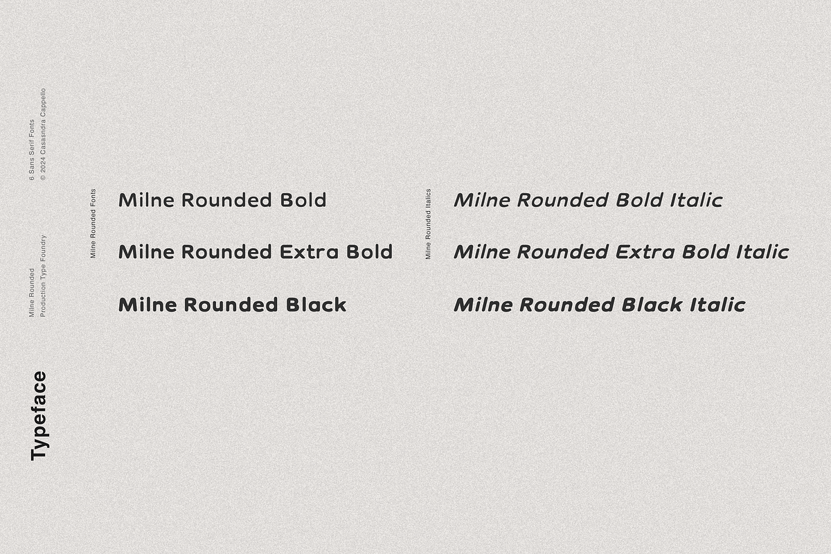 Milne Rounded - A Bold Sans Serif, a Sans Serif Font by Cassandra Cappello (Photo 3 of 9)