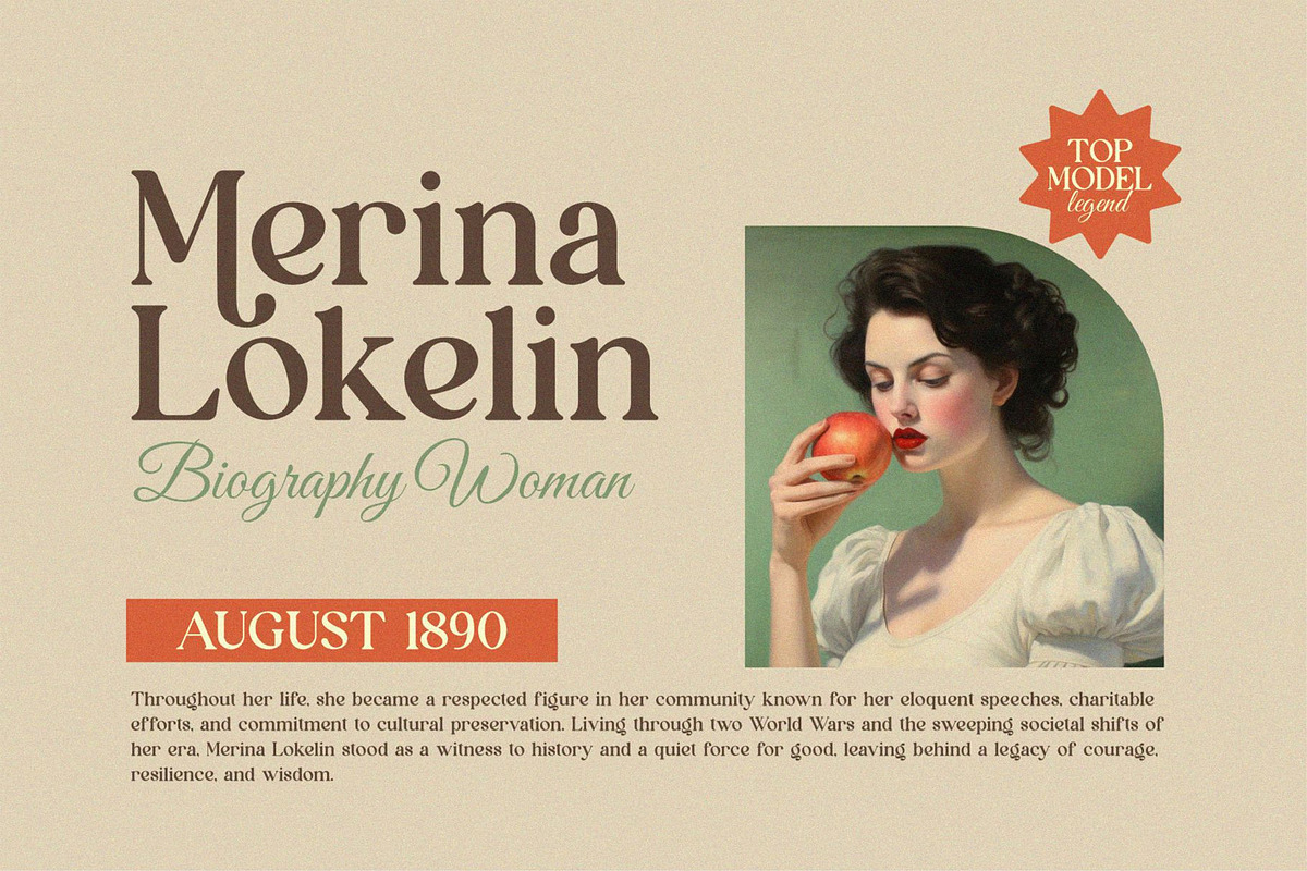 Brocho || Vintage Retro Serif Font, a Serif Font by Idea Studio (Photo 8 of 10)