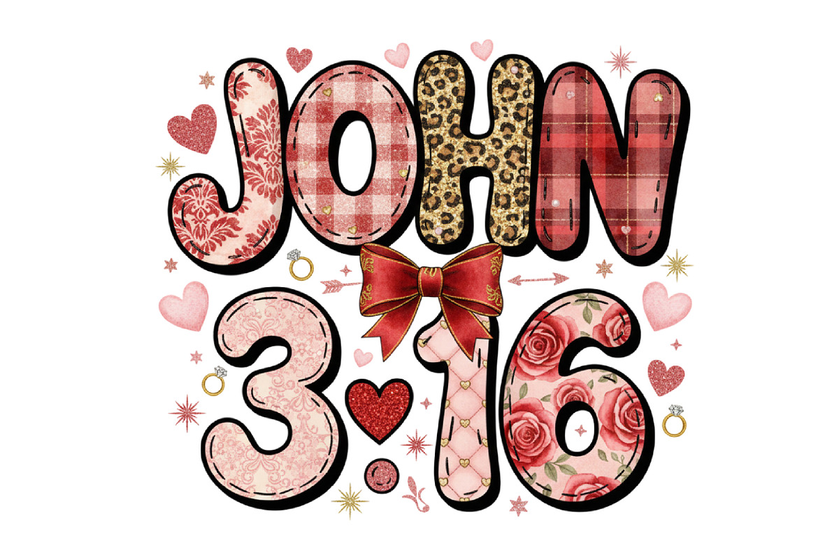 John 316 Png, Preppy Valentine Png, an Illustration by Designking (Photo 2 of 6)