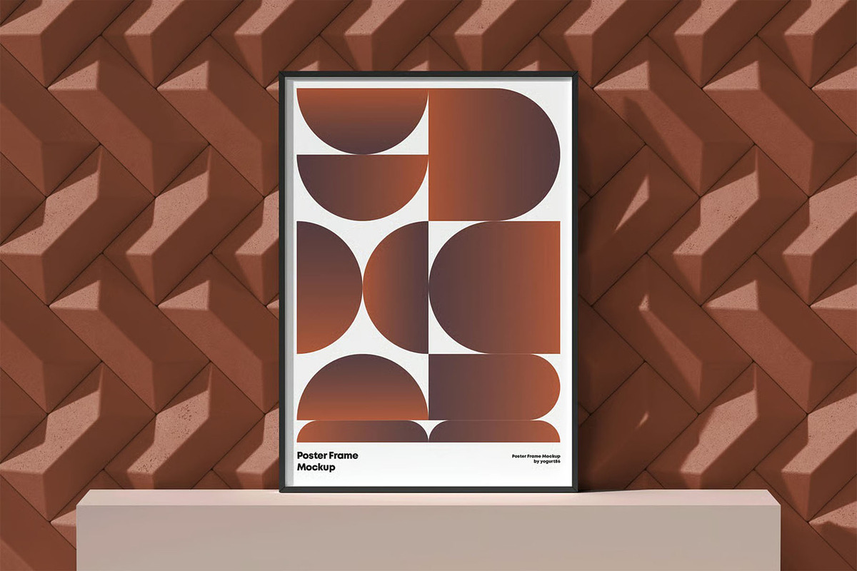 Poster Frame Mock-up, an Advertising Mockup by zippypixelstudio (Photo 8 of 16)