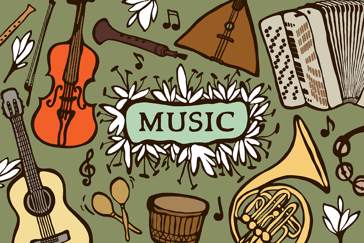 Musical Instruments, a Pattern Graphic by HANNA V (Photo 1 of 6)