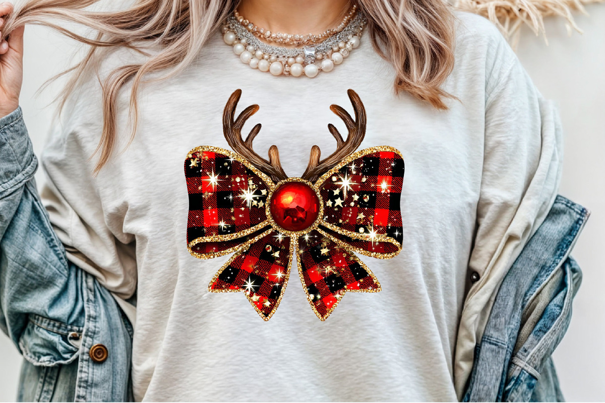 Christmas Coquette Bow Png, an Illustration by Sublimation Artist (Photo 3 of 9)