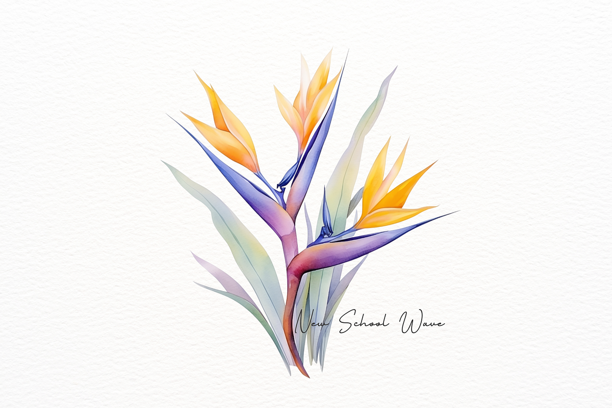 Exotic Watercolor Bird of Paradise, a Decorative Illustration by New-School-Wave (Photo 3 of 5)