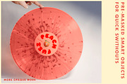 Colored Vinyl Record Mockup, a Product Mockup by Jacob Waites (Thumbnail 4 of 5)