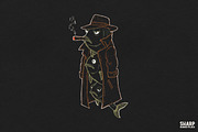 Three Fish Stacked In A Trench Coat, an Object Graphic by SharpMarketplace (Thumbnail 1 of 4)