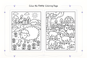 Cute Farm Animals Coloring Page, an Animal Illustration by Coco Bloom (Thumbnail 4 of 4)