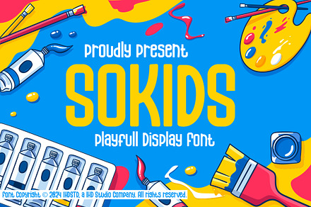 Sokids Playfull Display Font, a Handwritten Font by IHDSTD