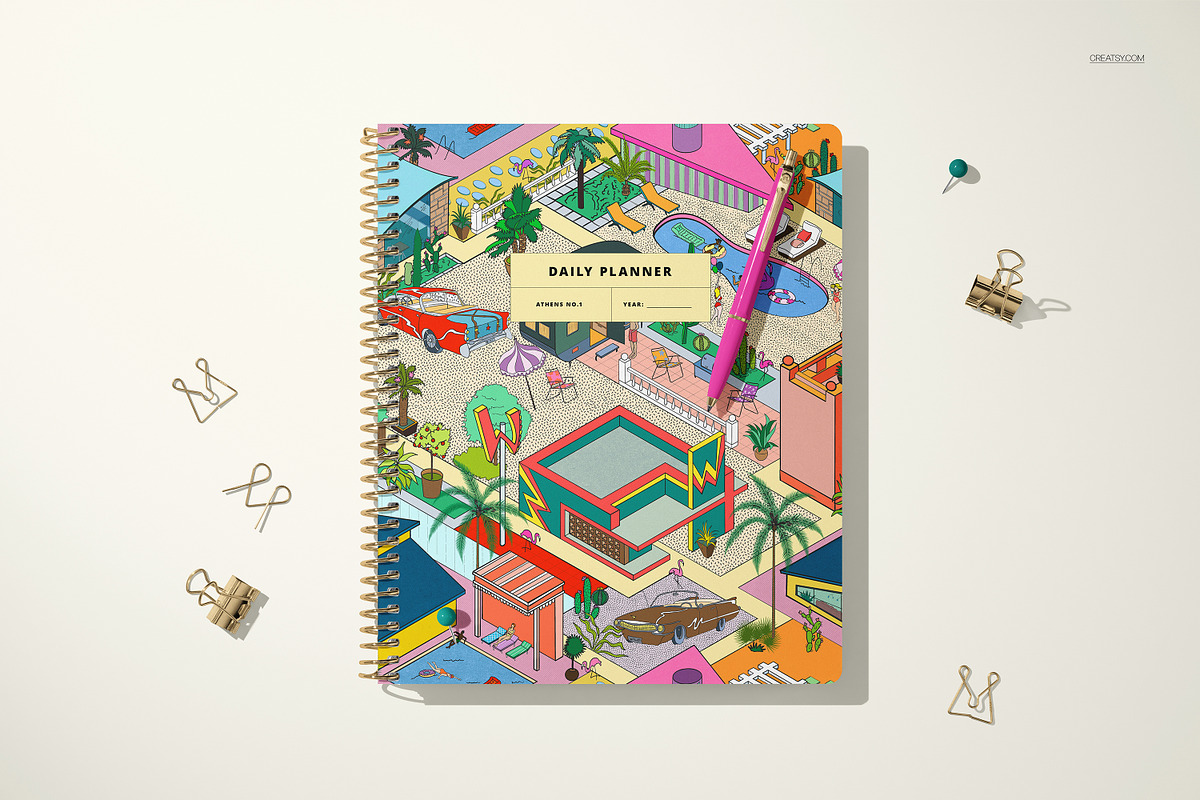 Weekly & Monthly Planner Mockup Set, a Merchandise Mockup by creatsy5 (Photo 9 of 12)