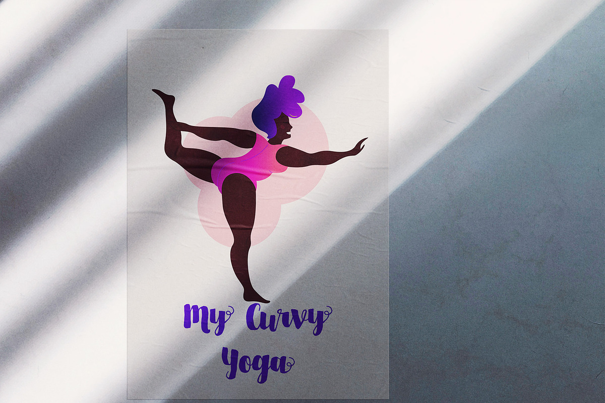 My Curvy Yoga. Vector Set of 43., a Healthcare Illustration by Varvara Gorbash (Photo 4 of 8)
