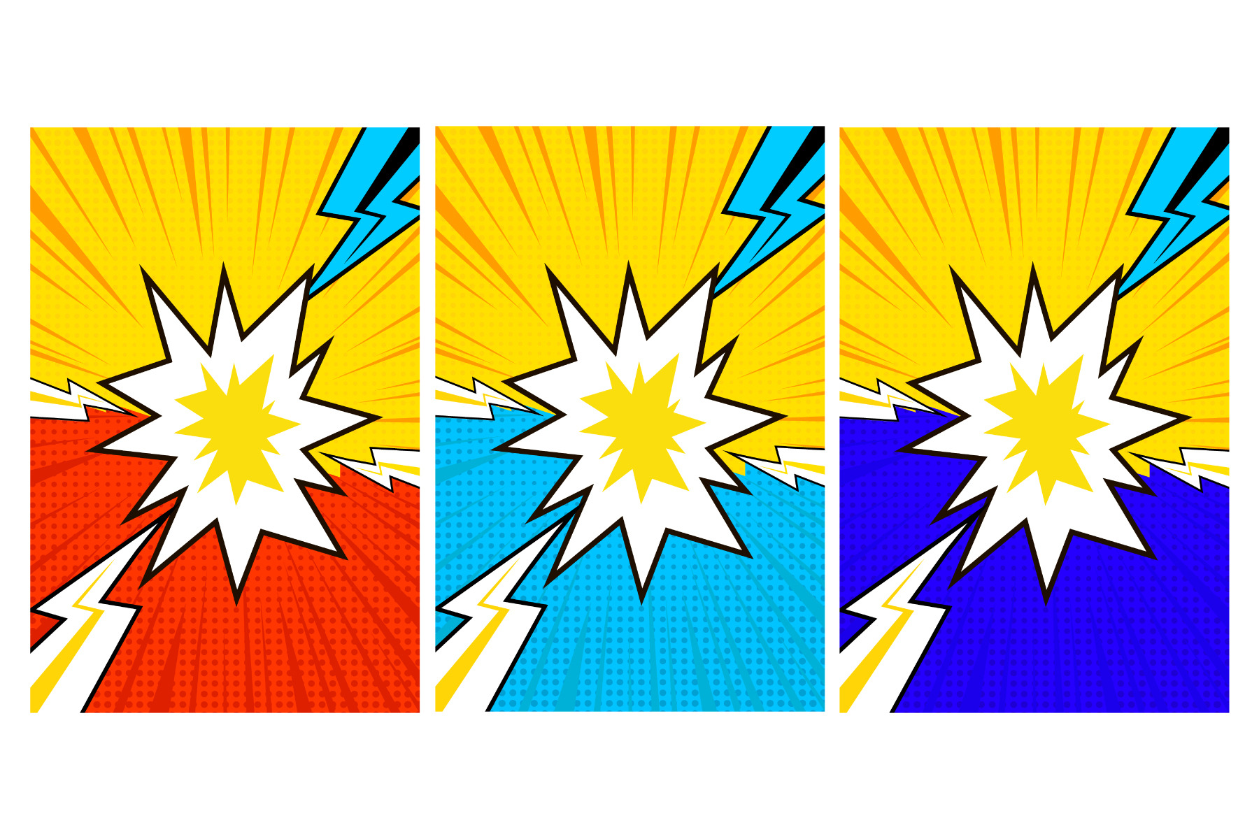 Multicolor Pop Art Comic Book Cover, a Background Graphic by TrueVector