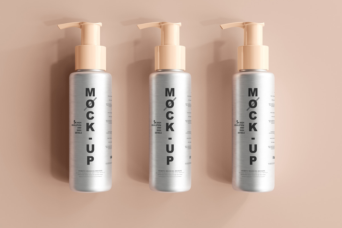 Aluminum Pump Bottle Mockups, a Pens & Pencil Mockup by pmvch (Photo 12 of 25)