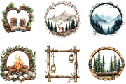 Adventure Camping Frame  PNG Bundle, an Illustration by Designworld (Thumbnail 3 of 5)