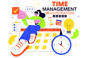 10 Time Management Planning, a Person Illustration by denayunebgt (Thumbnail 1 of 4)