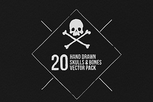 Hand Drawn Skulls & Bones Vectors