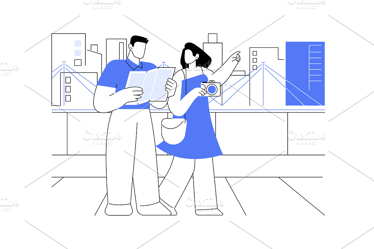Sightseeing walk isolated cartoon, a Person Illustration by Visual Generation