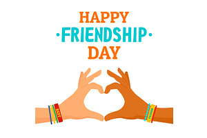 Friendship day concept background, a Person Illustration by Ylivdesign