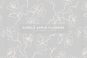 Subtle Apple Flowers Vector Patterns, a Pattern Graphic by MalyskaStudio (Thumbnail 1 of 17)