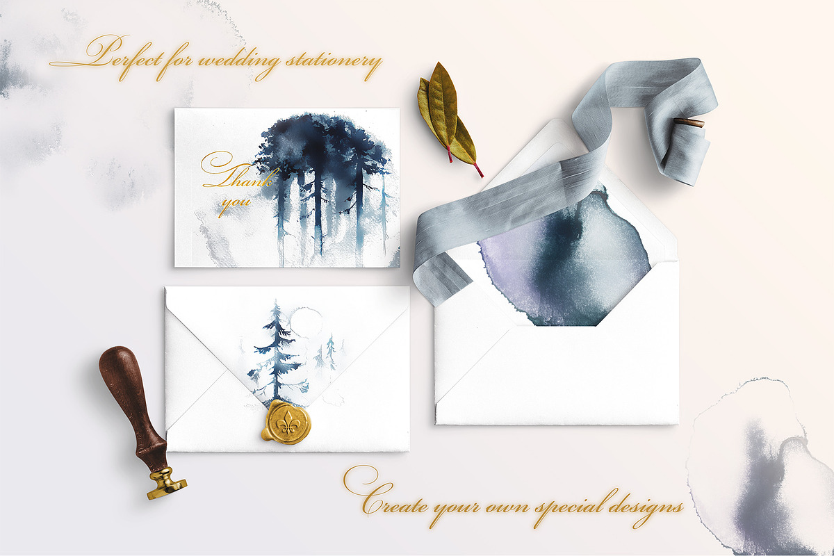 Watercolor Landscapes Clipart Set, a Seasonal Illustration by ArtCreationsDesign (Photo 3 of 7)