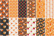 Fox Seamless Vector Patterns + Paper, a Pattern Graphic by Avenie Digital (Thumbnail 2 of 2)