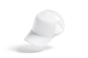 White Sport Baseball Cap 3D Model