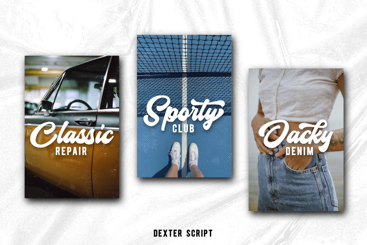 Dexter Script, a Script Font by Eltypesstudio