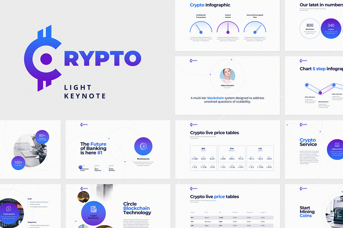 CRYPTO Keynote Template (Light), a Presentation Template by ShapeSlide (Photo 1 of 17)