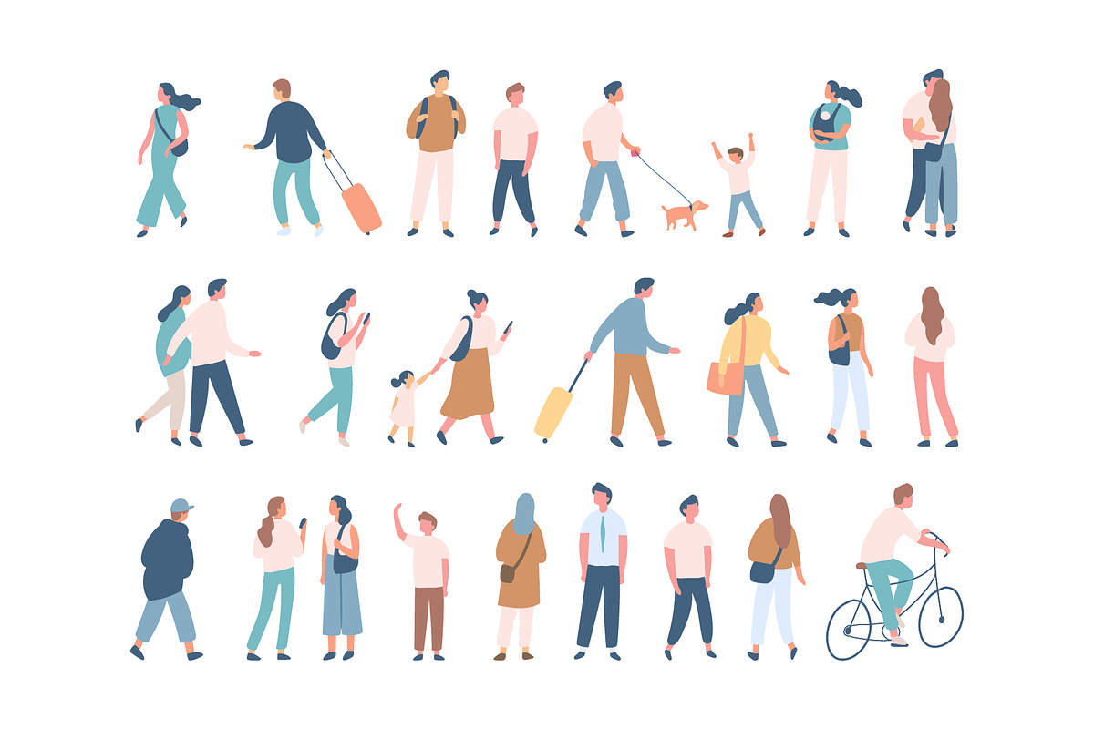 100+ People silhouette vector set, a Person Illustration by Vector_Art (Photo 10 of 12)