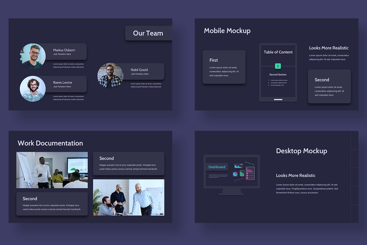 Dashboard Presentation Template, a Presentation Template by BumbleGraph Studio (Photo 2 of 6)
