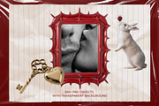 Velvet Hearts: Collage Pack, an Object Graphic by TiriCo (Thumbnail 3 of 10)
