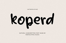 Koperd Natural Handwritten Font