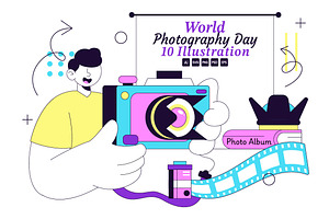 10 World Photography Day, a Person Illustration by denayunebgt