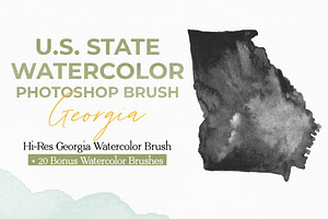 Georgia US Watercolor PS Brush