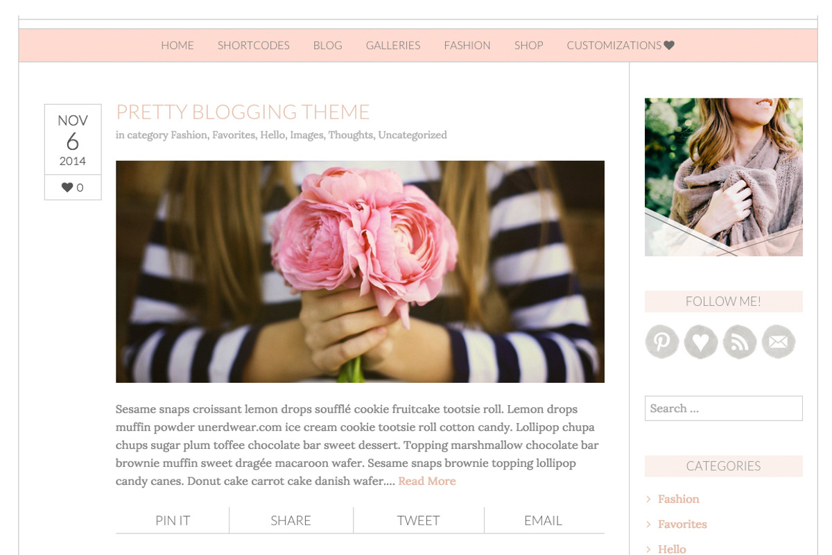 Meadowbrook - Modern Wordpress Theme, a WordPress Template by angiemakeswebsites (Photo 5 of 5)