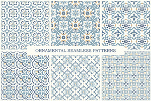 Arabic ornamental seamless patterns