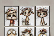Whimsical Easter Clipart Spring face, an Illustration by one-touch (Thumbnail 6 of 7)