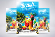 Beach Party Flyer, a Flyer Template by CREATIVE DUDE (Thumbnail 1 of 3)